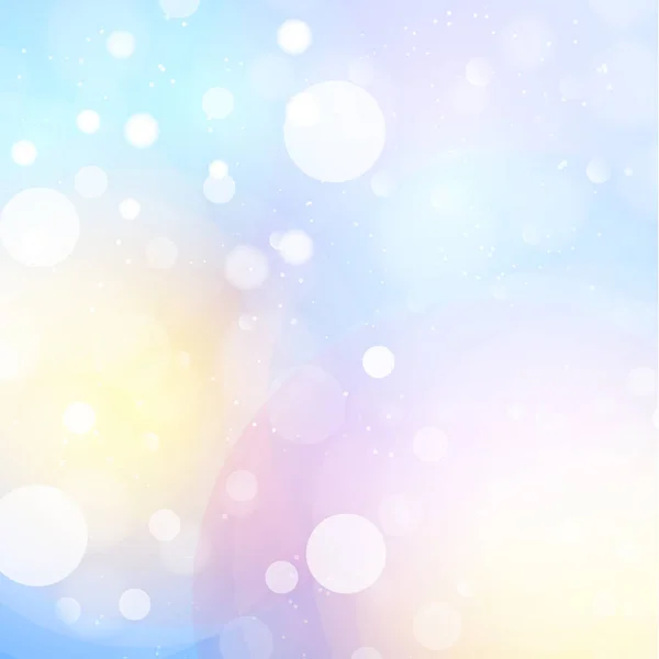 Bokeh Desenfocado Blanco Sobre Fondo Azul Ilustración Vectorial — Vector de stock