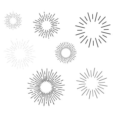 Farklı geometrik şekillere sahip soyut arkaplan - illüstrasyon