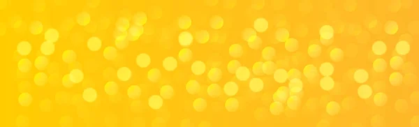 黄色の背景に多色のぼやけたボケ パノラマ — ストックベクタ