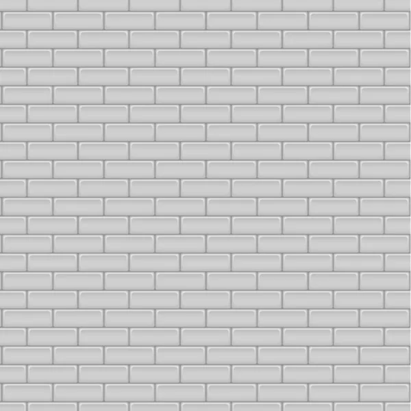 Realistic White Gray Brick Wall Vector Illustration — Stock Vector