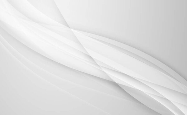 Abstract white panoramic background with lines - Vector illustration