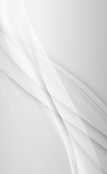 Abstract white panoramic background with lines - Vector illustration