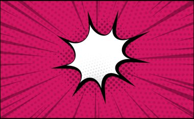 Çizgiler, noktalar ve beyaz elementlerle kırmızı çizgi roman yakınlaştırması - Vektör illüstrasyonu