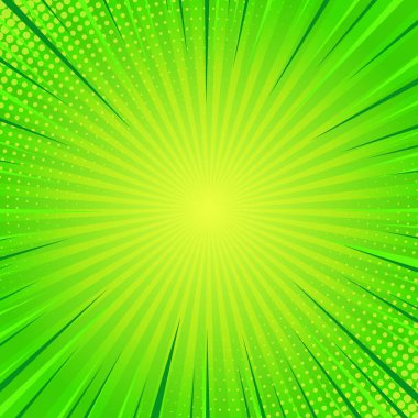 Çizgileri ve parıltısı olan turuncu çizgi roman yakınlaştırması - Vektör illüstrasyonu