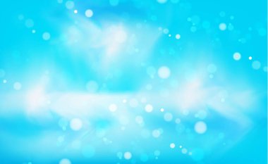 Bokeh efektli soyut mavi arkaplan - illüstrasyon