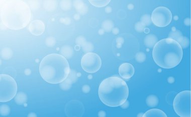 Bokeh efektli soyut mavi arkaplan - illüstrasyon