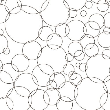 Beyaz arkaplanda büyük ve küçük siyah halkalar - illüstrasyon