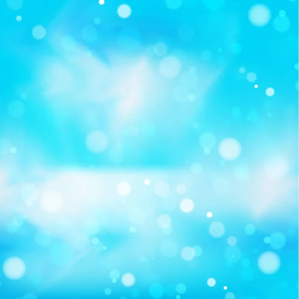 Fondo Borroso Azul Abstracto Con Efecto Bokeh Ilustración — Vector de stock