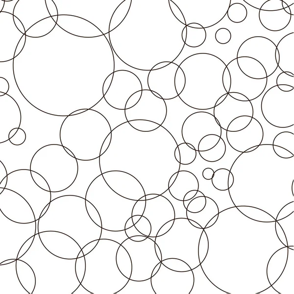 白色背景上的大小不等的黑色圆圈 — 图库矢量图片