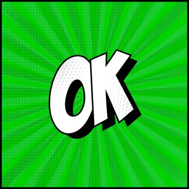 Çizgileri olan panoramik yeşil çizgi roman yakınlaştırması - Vektör illüstrasyonu