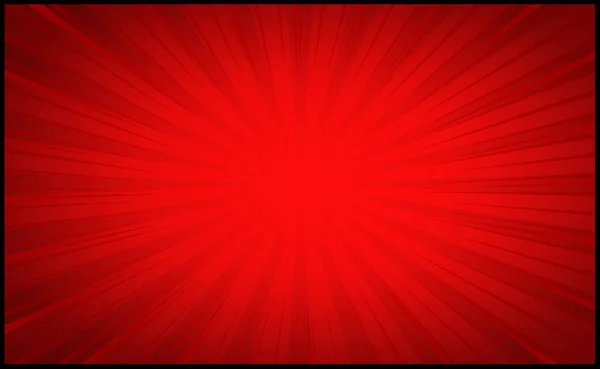 Piros Képregény Zoom Vonalakkal Pontokkal Vektor Illusztráció — Stock Vector