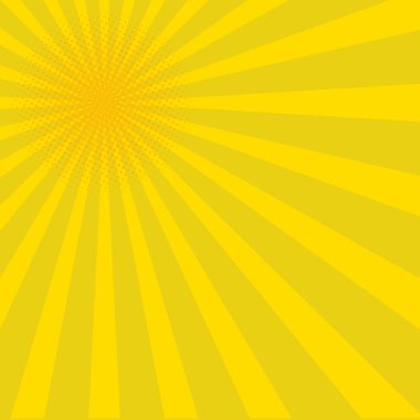 Çizgileri ve parıltısı olan turuncu çizgi roman yakınlaştırması - Vektör illüstrasyonu