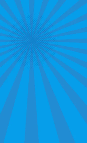 Blue Comic Zoom Lines Dots Vector Illustration - Stok Vektor