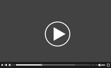 Video ve Ortam Oynatıcı Arayüzü Şablonu - Vektör
