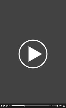 Video ve Ortam Oynatıcı Arayüzü Şablonu - Vektör