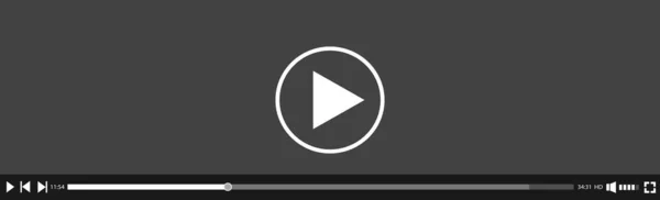 Video and Media Player Interface Template - Vector — Vettoriale Stock
