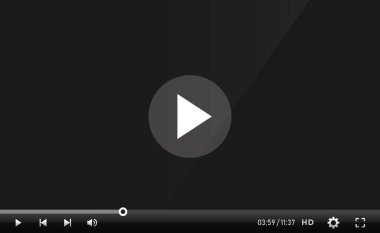 Video ve Ortam Oynatıcı Arayüzü Şablonu - Vektör
