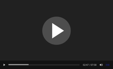 Video ve Ortam Oynatıcı Arayüzü Şablonu - Vektör