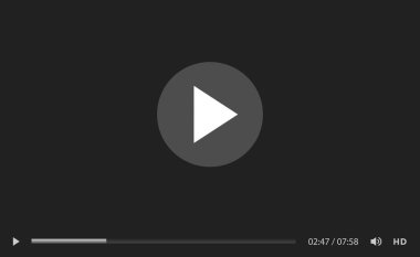 Video ve Ortam Oynatıcı Arayüzü Şablonu - Vektör