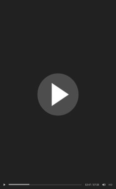 Video ve Ortam Oynatıcı Arayüzü Şablonu - Vektör