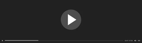 Video and Media Player Interface Template - Vector — Vettoriale Stock