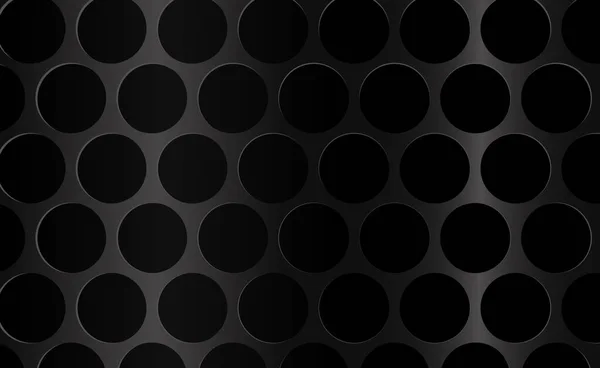 Черный Перфорированный Фон Черными Дырами Свечением Иллюстрация — стоковый вектор