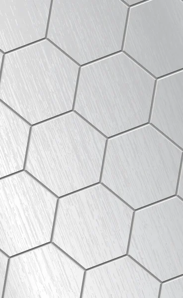 Modèle Abstrait Fond Métallique Avec Texture Hexagonale Illustration Vectorielle — Image vectorielle