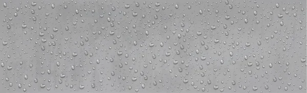 現実的な水が灰色のコンクリートの背景に落ちる ベクトル図 — ストックベクタ
