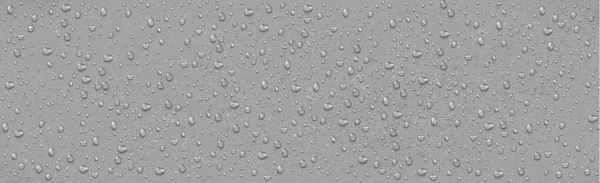 Des Gouttes Eau Réalistes Sur Fond Béton Gris Illustration Vectorielle — Image vectorielle