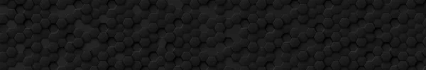 Hexagones Abstraits Noir Sur Fond Noir Gris Illustration — Image vectorielle