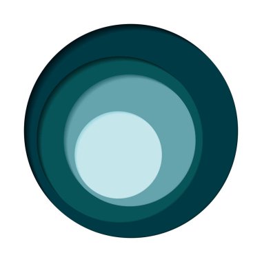 Beyaz arkaplanda dört renkten oluşan yuvarlak palet - Vektör illüstrasyonu