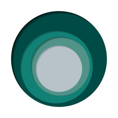 Beyaz arkaplanda dört renkten oluşan yuvarlak palet - Vektör illüstrasyonu