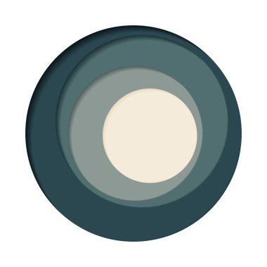 Beyaz arkaplanda dört renkten oluşan yuvarlak palet - Vektör illüstrasyonu