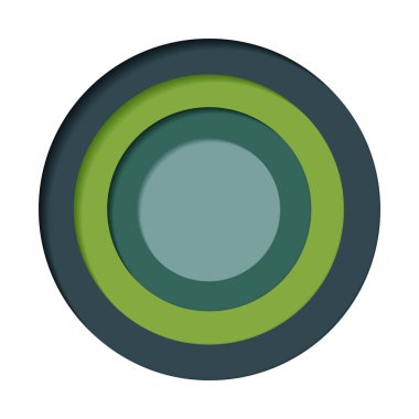 Beyaz arkaplanda dört renkten oluşan yuvarlak palet - Vektör illüstrasyonu