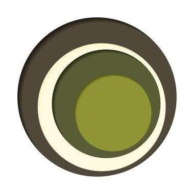 Beyaz arkaplanda dört renkten oluşan yuvarlak palet - Vektör illüstrasyonu