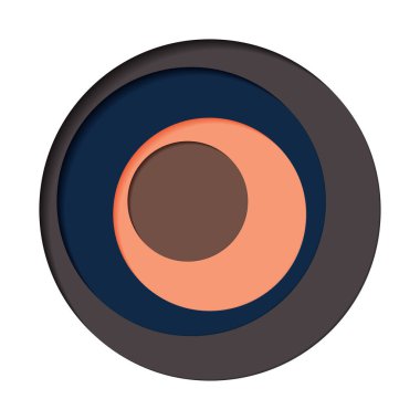 Beyaz arkaplanda dört renkten oluşan yuvarlak palet - Vektör illüstrasyonu