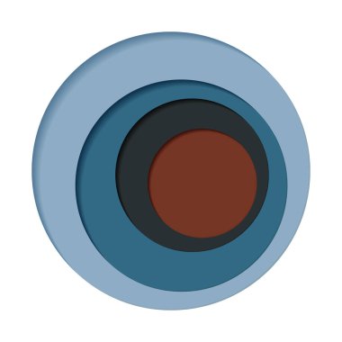 Beyaz arkaplanda dört renkten oluşan yuvarlak palet - Vektör illüstrasyonu