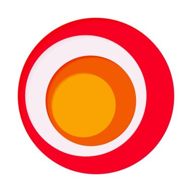 Beyaz arkaplanda dört renkten oluşan yuvarlak palet - Vektör illüstrasyonu