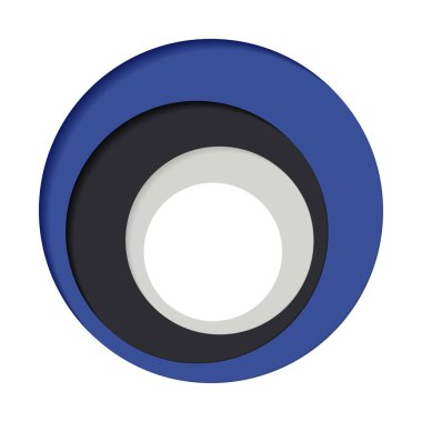 Beyaz arkaplanda dört renkten oluşan yuvarlak palet - Vektör illüstrasyonu