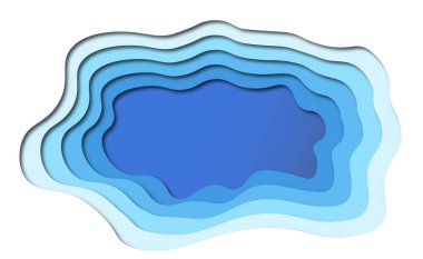 Soyut Arkaplan ve Kağıt Kesiği Şekilli Afiş - İllüstrasyon