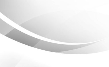 Dalgalı çizgiler ve gölgelerle beyaz vektör panoramik arkaplan