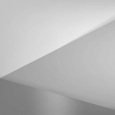 Dalgalı çizgiler ve gölgelerle beyaz vektör panoramik arkaplan