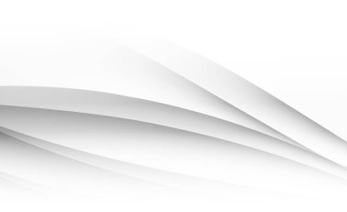 Dalgalı çizgiler ve noktalarla beyaz vektör arkaplanı - illüstrasyon