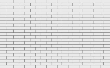 Gerçekçi duvar arkaplanı, yeni beyaz tuğla işi - Vektör illüstrasyonu