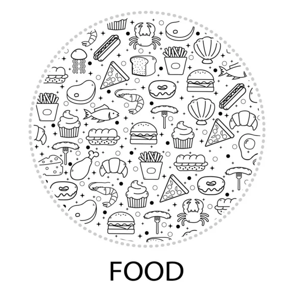 Streszczenie Logo Zdrowej Żywności Białym Tle Ilustracja Wektora — Wektor stockowy
