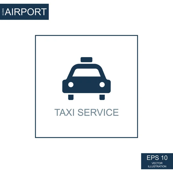 Icono Abstracto Servicio Taxi Sobre Tema Del Aeropuerto Ilustración Vectorial — Vector de stock