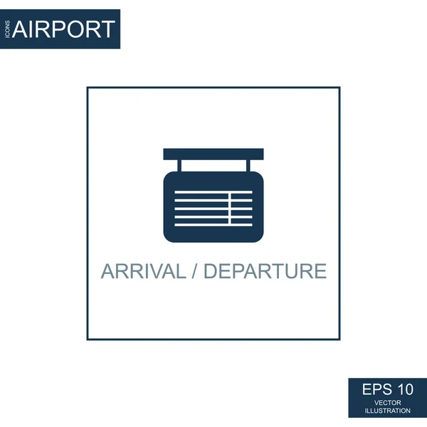 Abstract Icoon Van Aankomst Vertrekbord Rond Het Thema Van Luchthaven — Stockvector