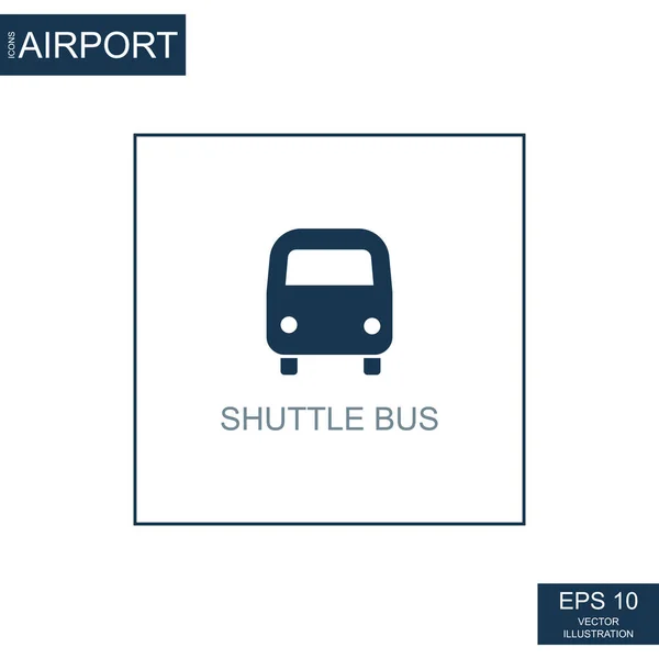Streszczenie Ikona Przystanek Autobusowy Lotnisku Tematu Wektor Ilustracji — Wektor stockowy