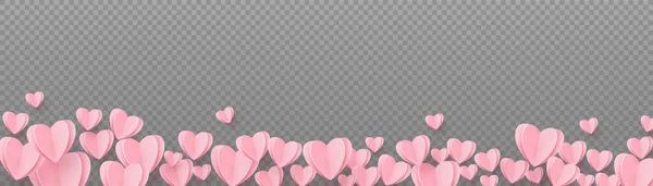 Sanft Rosa Rote Herzen Auf Transparentem Hintergrund Illustration — Stockvektor