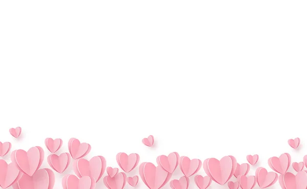 白色背景上略带粉红的红心 — 图库矢量图片